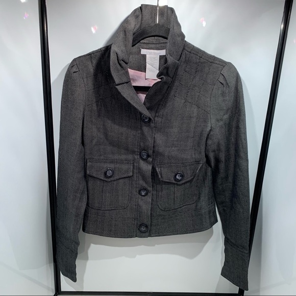 Charlotte Russe Jacket Women Size Small Gray Tweed - Picture 1 of 6